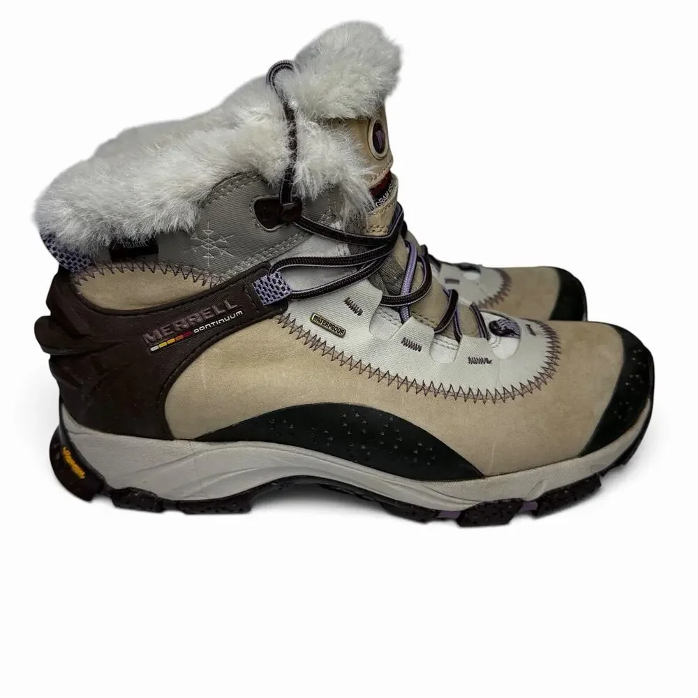 Merrell Hiking Boots Winter Womens Sz 7.5 Thermo Arc 6 Brindle Vibram Insulated